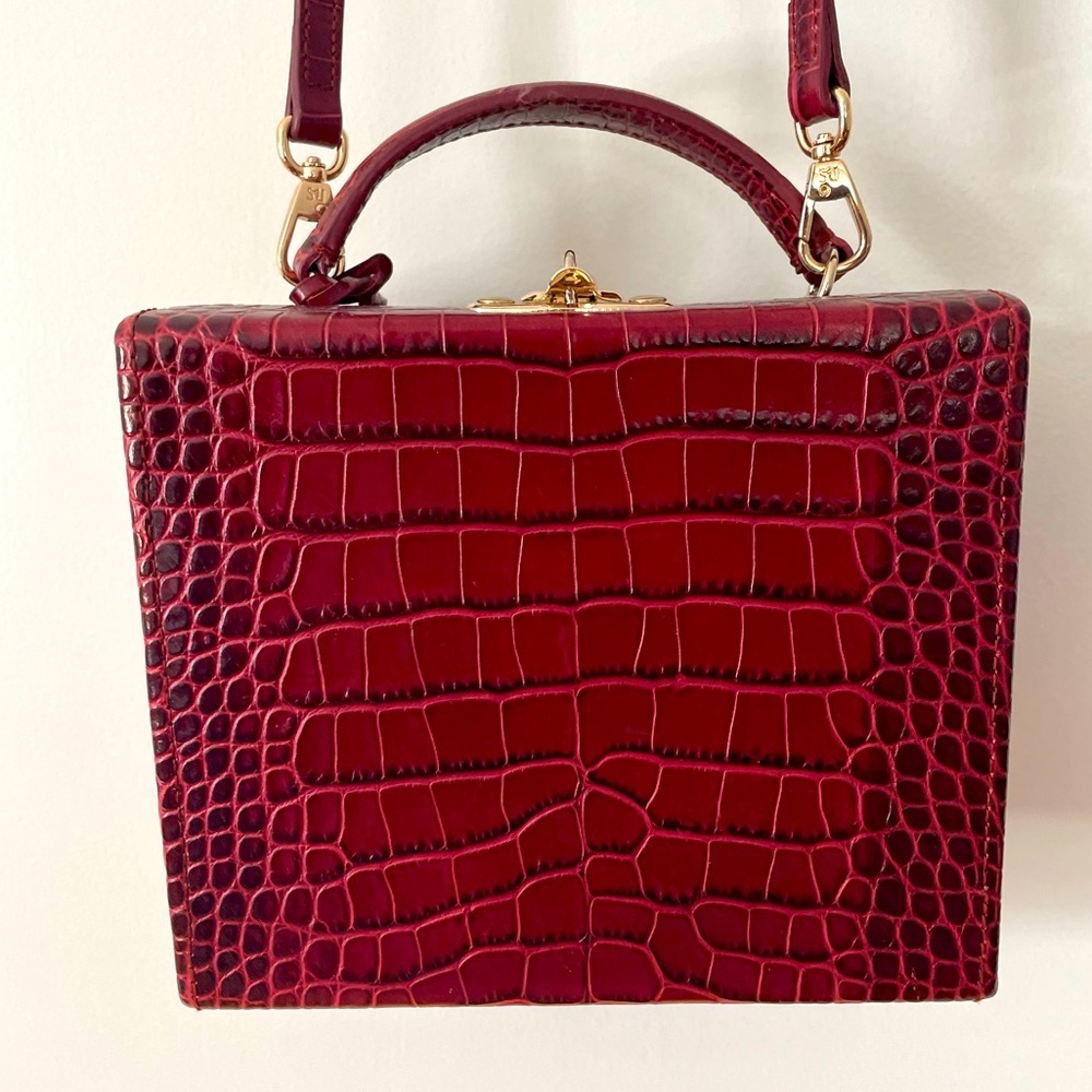Pop & Suki Deep Red Croc Embossed Mini Bag